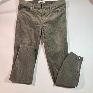 2 pair Loft curvy high waist skinny corduroy pants Maroon Olive 4/27. 1